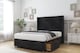 image 4 of Sloomy Sterling Black Naples Divan Bed Base No Drawers With 54 Inch Wingback Headboard & 12 Inch Matching Footboard | Black | Black | King | 1