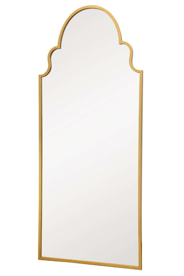 image 1 of The Arcus - Gold Framed Arched Leaner/Wall Mirror 79" X 33" (200CM X 85CM) | Gold
