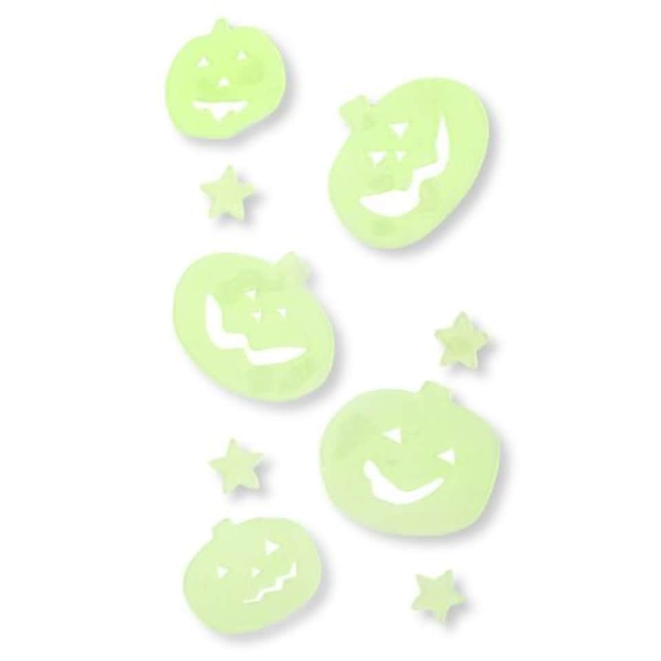 image 1 of Halloween Glow In The Dark Pumpkin Window Gel Clings