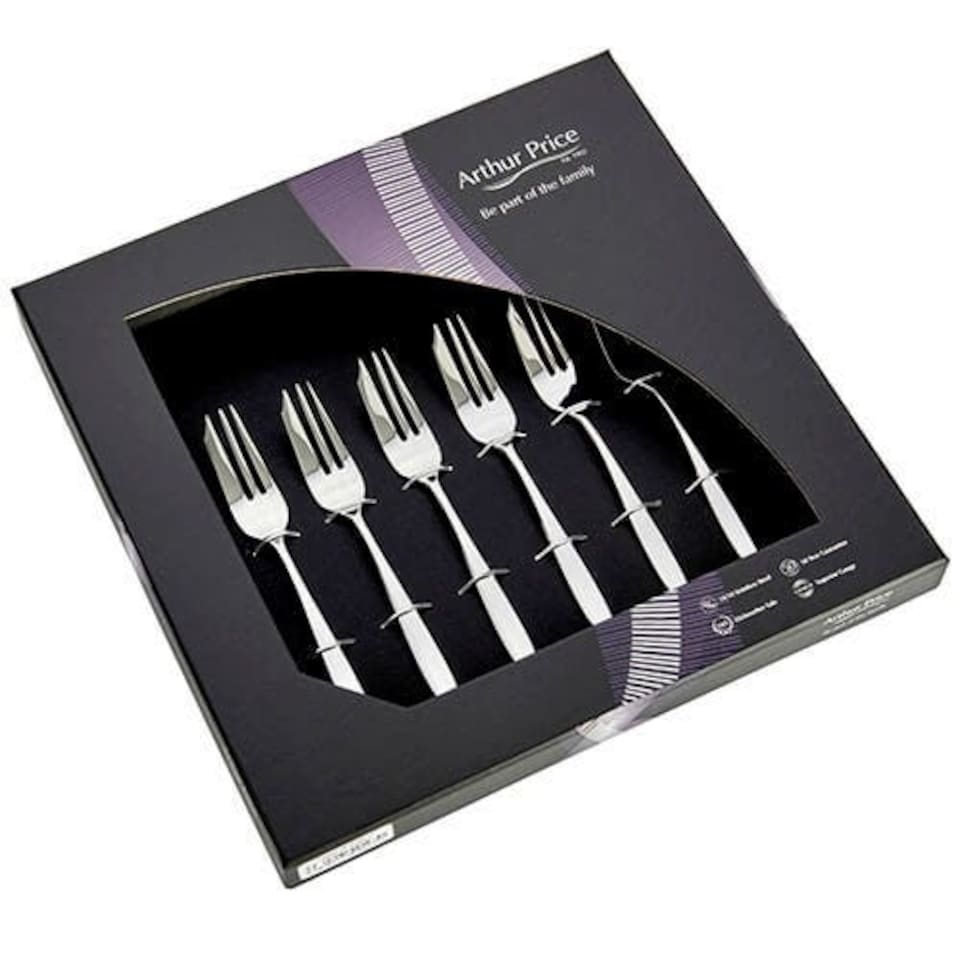 Arthur Price Contemporary Willow Set of 6 Pastry Forks