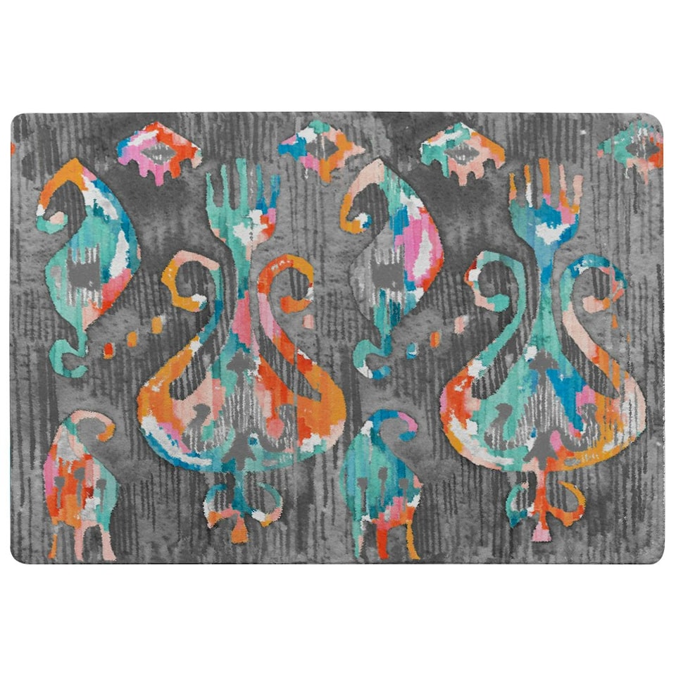 image 1 of Trendy tribal pattern in watercolour style (Rug) Multi | XL: 160x230cm