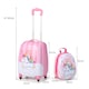 image 2 of COSTWAY 2Pcs Kids Backpack Luggage Set 12'' 16'' Children Carry On Traveling Suitcase