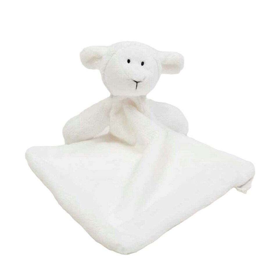 image 1 of Mumbles Lamb Baby Blanket - Cream - 26cm x 26cm