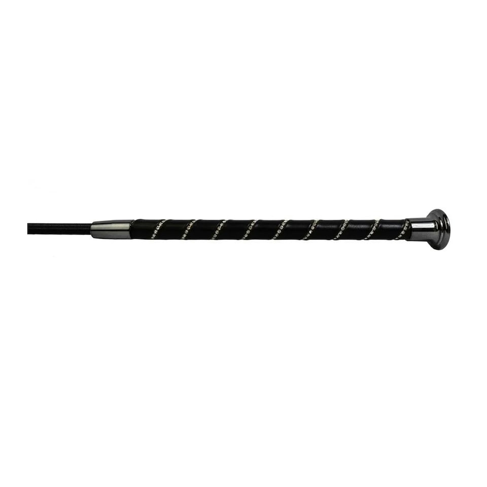 image 1 of Coldstream Reston Crystal Horse Dressage Whip - Silver - 110cm