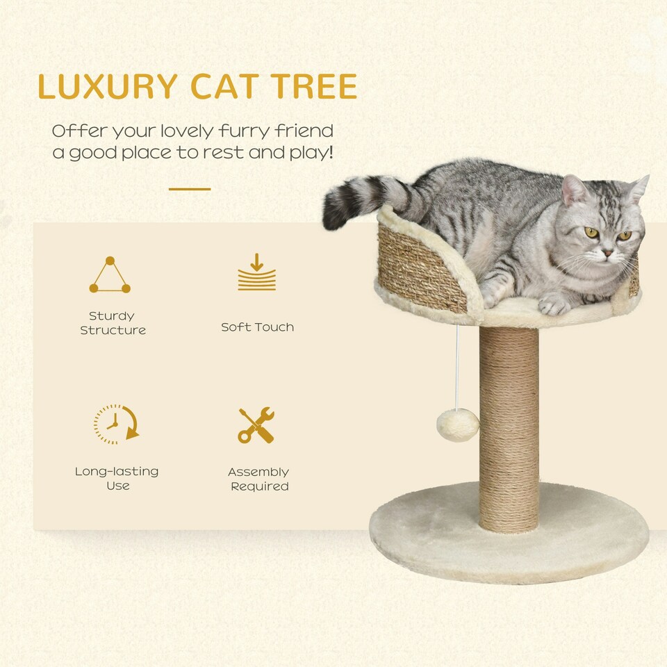image 1 of PawHut Cat Tree Tower Activity Center Climbing Stand , Scratching Post