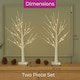 image 8 of Neo Set of 2 LED Pre Lit Twig Tree Lights 60cm Birch Tree Lamp Warm White Lights Battery Operated Decorative Centrepiece Flexible Branches Christmas Wedding Bedroom Home Décor