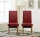 image 2 of MCC Direct Deluxe High Back Leather Dining Chairs Red