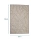 image 4 of Outdoor Plastic Rug Wool-Look Anti-Slip Durable Garden Patio Conservatory Carpet Mat - Beige Leaf | Brown | Beige