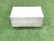 image 3 of Fimous Outdoor Rattan Sofa Garden Furniture Set with 2 Armchairs Oblong Coffee Table 2 Big Footstools Side Table Light Grey Mixed