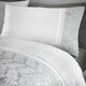 image 2 of Portfolio Home Rouen Embellished Sequins Bedding Duvet Cover Set White | King