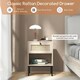 image 5 of COSTWAY 2-Tier Nightstand Bedside Table Wood Top Side Table Brown