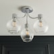 image 2 of Hamilton 3 Light Polished Chrome Semi Flush Ceiling Light