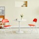 image 6 of Set of 2 Folding Dining Chairs Metal Frame Padded Seats