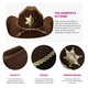 image 2 of Pack of 6 Sheriff Hat Brown | One Size