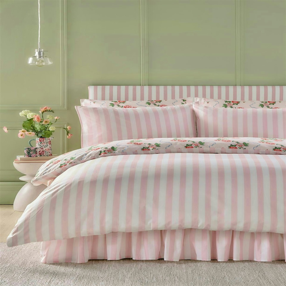 image 1 of Cath Kidston Rose Flutter Duvet Cover Set - Pink Pink | King