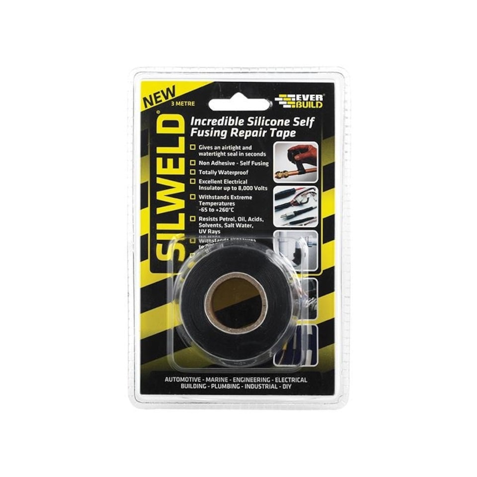 Everbuild Sika Silweld Tape 3m Black - Multi Colour - One Size