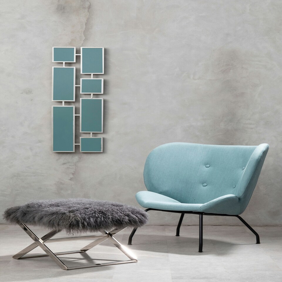 image 1 of Interiors by Premier Silver Multi Frame Wall Mirror, Contemporary Panel Decorative Mirror With Silver Iron Frame, Accent Mirror Silver