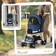 image 7 of PawHut Pet Stroller Dog Pram Pushchair Cat Travel Carriage Universal Wheels Blue