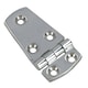 image 2 of Polished Door Hinge 10 Pack Stainless Steel 76mm x 38mm 316 Marine Cabin Hatch Silver