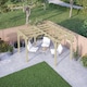 image 3 of Corner Pergola - Wood - L360 x W360 cm - Light Green
