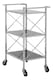 image 1 of Hoffmann Black Mirrored Glass 3 Tier Trolley.