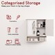 image 6 of Bath Vida Priano 2 Door Mirrored Wall Mounted Bathroom Cabinet With Shelf, White | White | 1