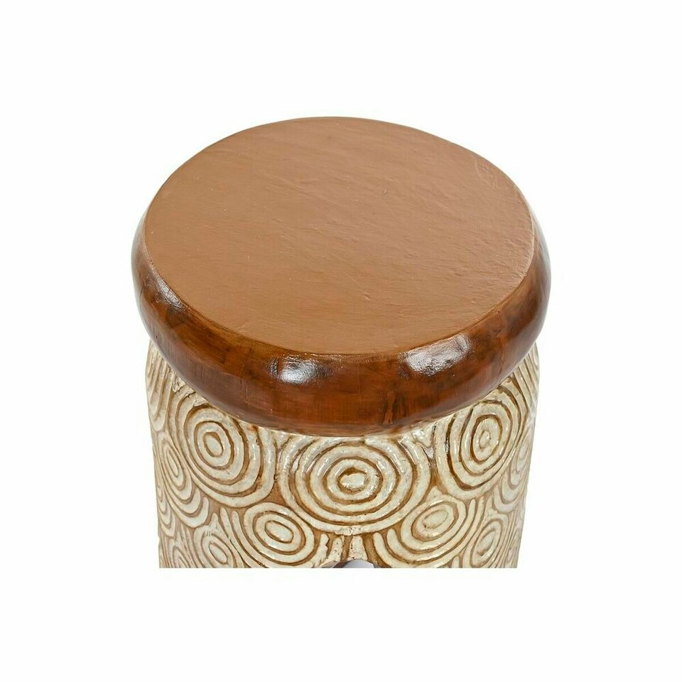 image 1 of Side table DKD Home Decor Natural White Albasia wood (29 x 29 x 49 cm) (30 x 30 x 50 cm) N/A
