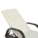 image 8 of Outsunny Rattan Sun Lounger, Garden Lounger Recliner with Wheels and Adjustable Backrest, Outdoor Reclining Sunbed Garden Chair with Cushion and Headrest for Patio, Beach, Terrace, Brown