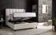 image 2 of 5ft King Size Ottoman,Velvet fabric upholstered,lift up,storage,tall winged bed frame. Gas lift up, Boutique Hotel style, tall headend board, wing back