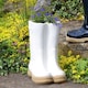 image 1 of White Wellington Boots Planter White