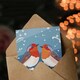 image 3 of Two Robin Birds on Snow Tree Branch Blank For Him Or Her Art Xmas Festive Christmas Card