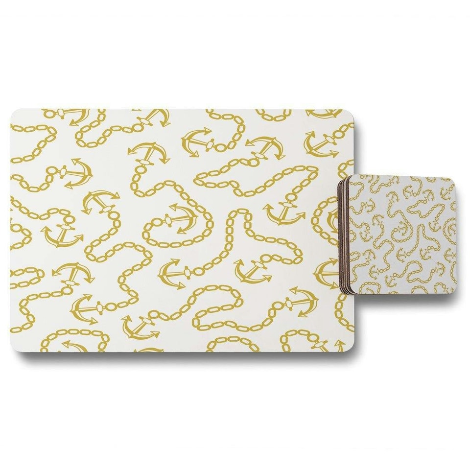image 1 of Anchor & Chains (Placemat & Coaster Set)