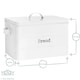 image 5 of Harbour Housewares 5 Piece White Vintage Metal Kitchen Canisters Set Utility Storage Utility Containers Storage Box Storage Container