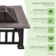 image 2 of Oypla Firepit Table Brazier Outdoor Garden Patio Heater BBQ Barbecue Grill with Cover