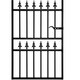 image 2 of Corfe Premium Range Spear Top Single Gate - Solid Steel - Fits Gap of 762 mm x 1168 mm High - Electro Galv./Black Powder Coated Black