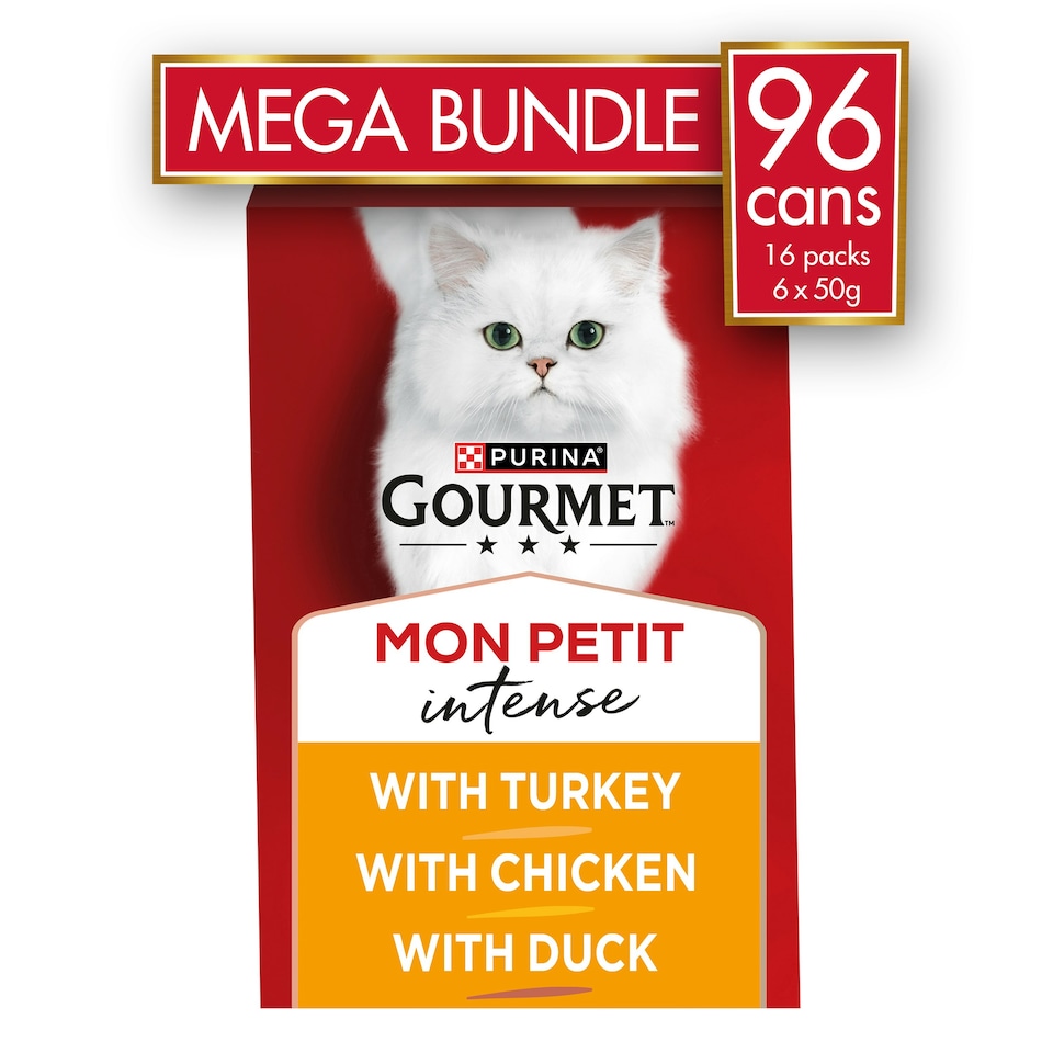 Gourmet Mon Petit Meaty Variety Wet Cat Food 96X50G (Pack Of 16)