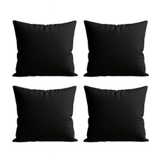 Waterproof Outdoor Garden Cushion Covers Patio Cushion Cover Cases Square Pack Of 4 45cm X 45cm Black