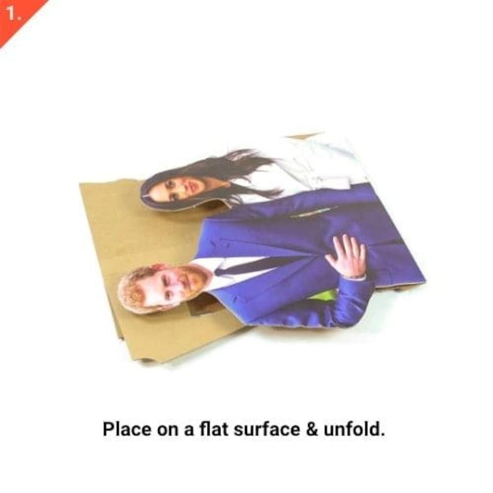 image 1 of Prince William and Kate Middleton Royal Blue Lifesize Cardboard Cutout 190cm
