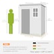 image 5 of Outsunny 5' x 3' Garden Shed with Floor, Outdoor Storage Shed with Lockable Door, Window and Vent for Garden, Patio, Grey | Grey | 1