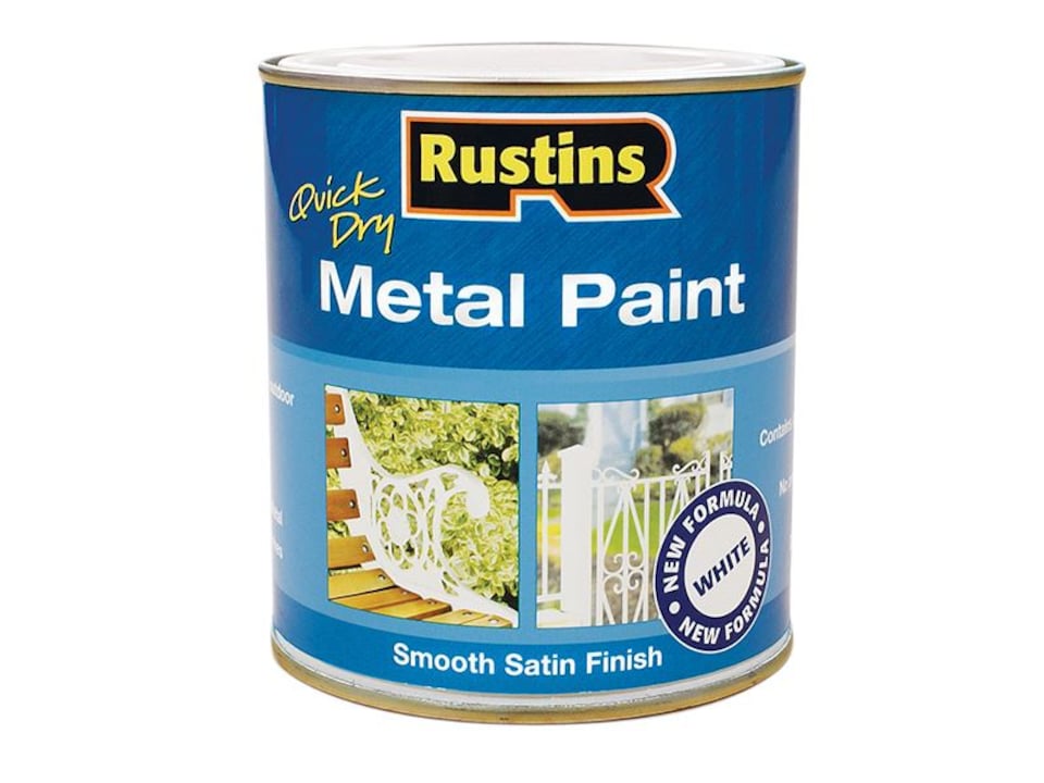 image 1 of Rustins - Quick Dry Metal Paint Smooth Satin White 500ml