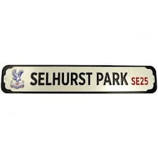 Crystal Palace FC Deluxe Selhurst Park SE25 Metal Plaque - Black/Silver - One Size