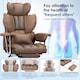 image 5 of Rattantree Ergonomic High Back Leather Office Chair with Footrest
