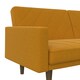 image 3 of Paxson Clic Clac Sofa Bed in Mustard Fabric | Yellow | MUSTARD | Three Seater