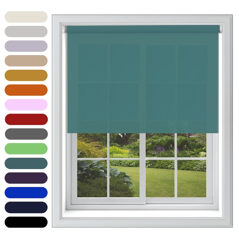 image 1 of Daylight Roller Blind 90cm x 160cm Green | Teal