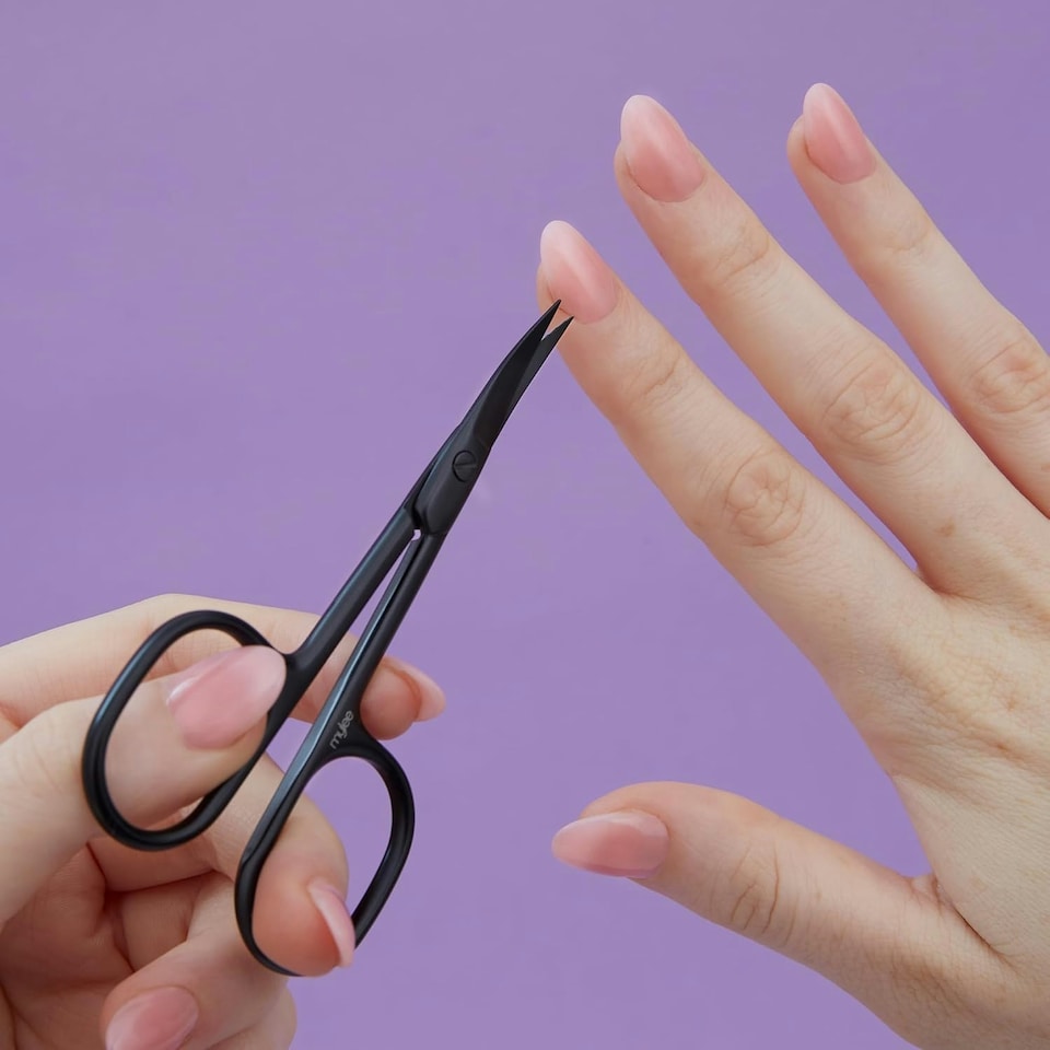 image 1 of Mylee Curved Edge Nail Scissors - Black
