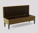 image 2 of Alyana 137cm Wide Tufted Rectangle Ottoman Storage Bench - Upholstery Velvet Shoe Bench with Turned Wooden Legs