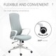 image 6 of Vinsetto High-Back Home Office Chair Height Adjustable Elastic Desk Chair Grey