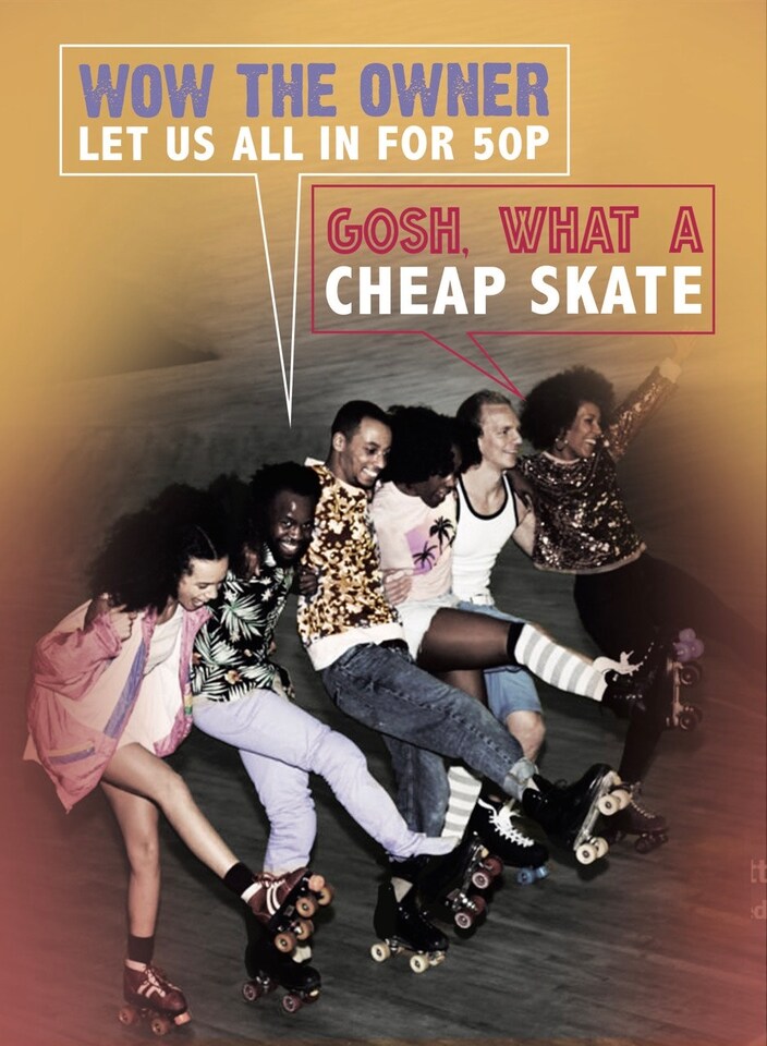 image 1 of Gosh, What A Cheap Skate - Funny Birthday Card