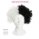 image 4 of Curly Wig - Black & White Black | One Size