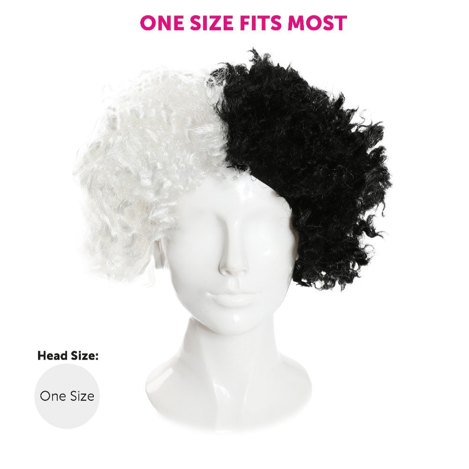 image 1 of Curly Wig - Black & White Black | One Size